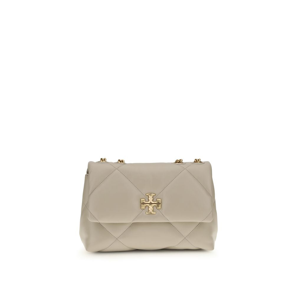 Tory Burch Kira Diamond Small Shoulder Bag Quilted Lambskin Beige