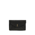 Saint Laurent Cassandre envelope leather clutch with YSL logo