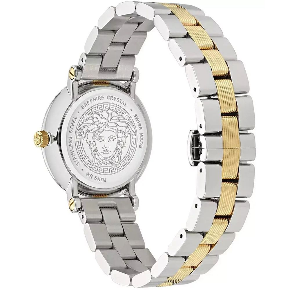 Versace Medusa Greca Swiss Made women watch silver gold bracelet